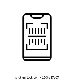 Vector icon for scan