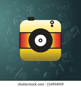 Vector icon. School Supplies