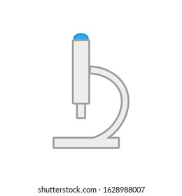vector icon, scientific microscope shape