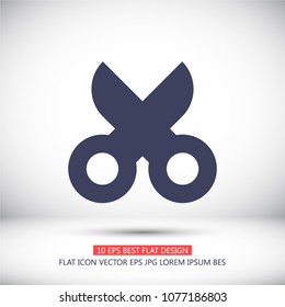 Vector icon scissors 10 EPS