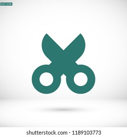 Vector icon scissors 10 EPS