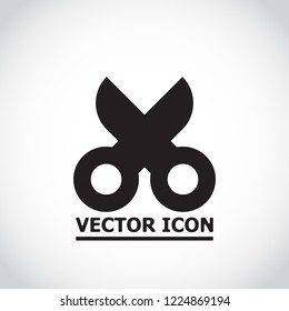 Vector icon scissors 10 EPS