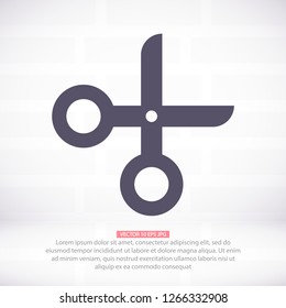 Vector icon scissors 10 EPS