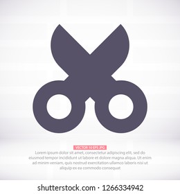 Vector icon scissors 10 EPS