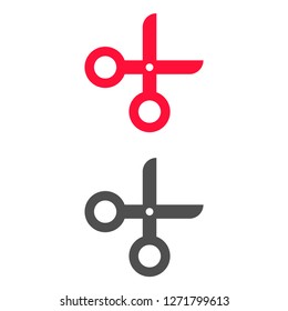 Vector icon scissors 10 EPS