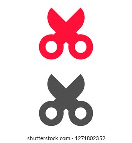 Vector icon scissors 10 EPS