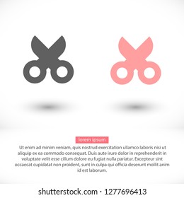 Vector icon scissors 10 EPS