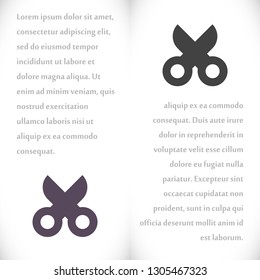 Vector icon scissors 10 EPS