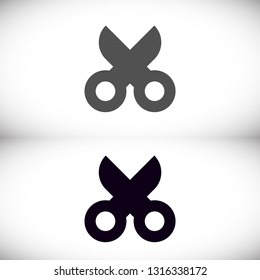 Vector icon scissors 10 EPS