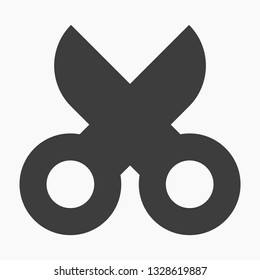 Vector icon scissors 10 EPS