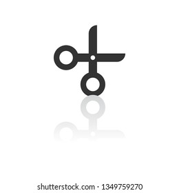 Vector icon scissors 10 EPS