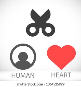 Vector icon scissors 10 EPS
