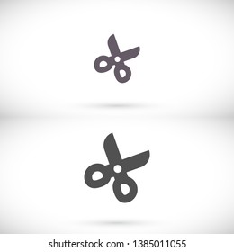 Vector icon scissors 10 EPS . Lorem Ipsum Illustration design