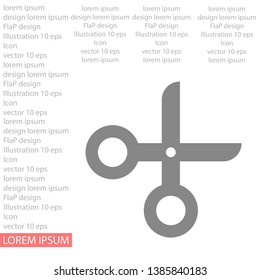 Vector icon scissors 10 EPS . Lorem Ipsum Illustration design