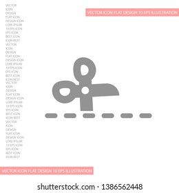 Vector icon scissors 10 EPS . Lorem Ipsum Illustration design