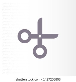 Vector icon scissors 10 EPS . Lorem Ipsum Illustration design