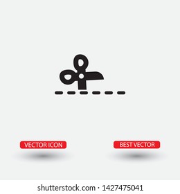 Vector icon scissors 10 EPS . Lorem Ipsum Illustration design
