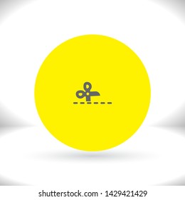 Vector icon scissors 10 EPS . Lorem Ipsum Illustration design