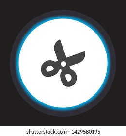 Vector icon scissors 10 EPS . Lorem Ipsum Illustration design