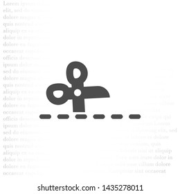Vector icon scissors 10 EPS . Lorem Ipsum Illustration design