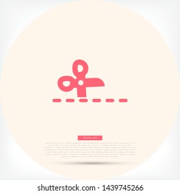Vector icon scissors 10 EPS . Lorem Ipsum Illustration design