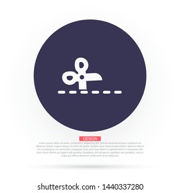 Vector icon scissors 10 EPS . Lorem Ipsum Illustration design