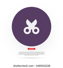 Vector icon scissors 10 EPS . Lorem Ipsum Illustration design