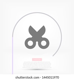 Vector icon scissors 10 EPS . Lorem Ipsum Illustration design