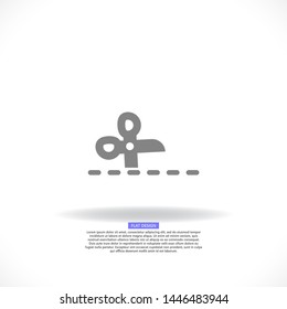 Vector icon scissors 10 EPS .