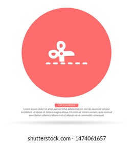 Vector icon scissors 10 EPS . Lorem Ipsum Illustration design