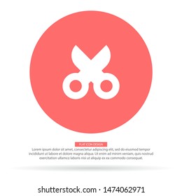 Vector icon scissors 10 EPS . Lorem Ipsum Illustration design