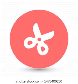 Vector icon scissors 10 EPS . Lorem Ipsum Illustration design