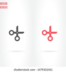 Vector icon scissors 10 EPS . Lorem Ipsum Illustration design