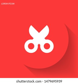 Vector icon scissors 10 EPS . Lorem Ipsum Illustration design