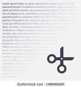 Vector icon scissors 10 EPS . Lorem Ipsum Illustration design