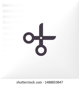Vector icon scissors 10 EPS . Lorem Ipsum Illustration design