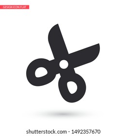 Vector icon scissors 10 EPS . Lorem Ipsum Illustration design