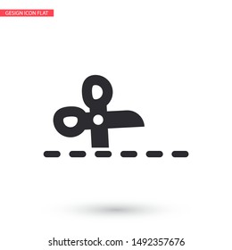 Vector icon scissors 10 EPS . Lorem Ipsum Illustration design