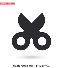 Vector icon scissors 10 EPS . Lorem Ipsum Illustration design