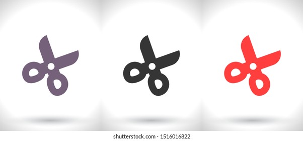 Vector icon scissors 10 EPS . Lorem Ipsum Illustration design