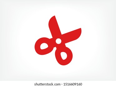 Vector icon scissors 10 EPS . Lorem Ipsum Illustration design