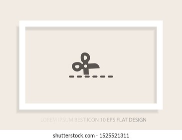 Vector icon scissors 10 EPS . Lorem Ipsum Illustration design