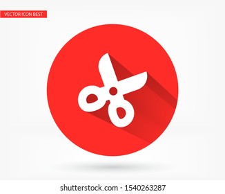 Vector icon scissors 10 EPS . Lorem Ipsum Illustration design