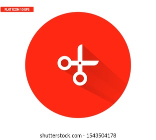 Vector icon scissors 10 EPS . Lorem Ipsum Illustration design