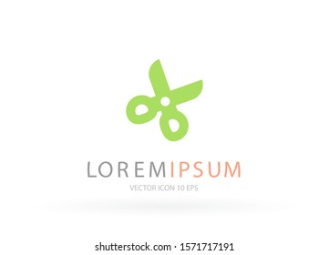 Vector icon scissors 10 EPS . Lorem Ipsum Illustration design