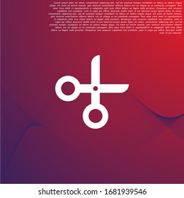 Vector icon scissors 10 EPS . Lorem Ipsum Illustration design