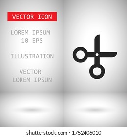 Vector icon scissors 10 EPS . Lorem Ipsum Illustration design