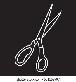 Vector icon scissors. Scissors logo. 