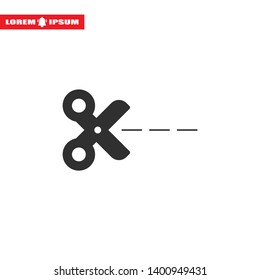 vector icon Scissors . lorem ipsum Flat Design JPG