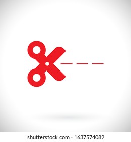 vector icon Scissors . lorem ipsum Flat Design JPG